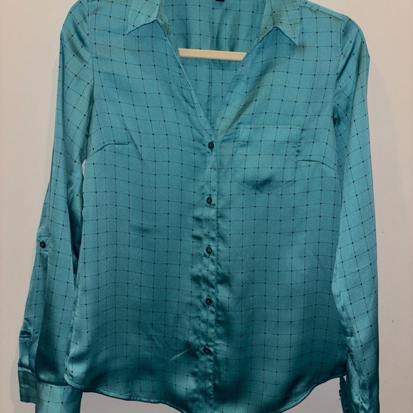 The Limited Tops - The Limited Teal Button-Down Shirt